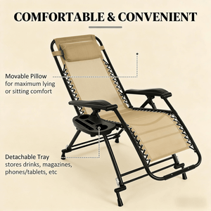 Chaises longues pliantes confortables pour la détente en plein air - Product Image 4