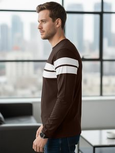 T-shirt à manches longues en tricot pour homme, imprimé uni automne, respirant, séchage rapide, logo personnalisable, style décontracté - Product Image 3