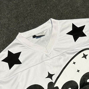 Nouveau T-shirt de créateur tendance à double manche 100 % coton, manches courtes, double couture, style urbain, tricot rapide - Product Image 2