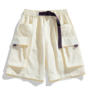 Pantalones Cortos Deportivos para Hombre, Cintura Media, Cierre con Cordón, Múltiples Bolsillos, Tejido Elástico Transpirable de Secado Rápido - Product Image 1