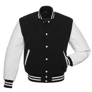 Veste de baseball pour homme, manches 100% cuir, 100% laine de qualité, broderie chenille personnalisée, dernier modèle - Product Image 2