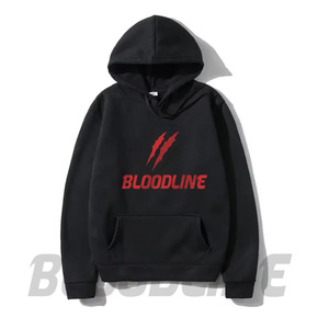 Sudadera con Capucha Rosa Unisex, Logotipo Frontal Bloodline, Corte Regular Informal, 100% Algodón Felpa, 370g, Transpirable, Secado Rápido, Estilo Hip Hop - Product Image 4