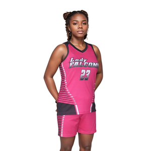 Custom Winter Plaid Player Name Full Sublimation Women Basketball Uniform <b>Set</b> Breathable Mesh Quick Dry Jersey and Shorts - Product Image 3