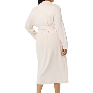 เสื้อคลุมอาบน้ำผู้หญิง คอวี เนื้อผ้านุ่ม ชุดนอน สกรีนโลโก้ได้ เสื้อคลุมอาบน้ำหรูหราสำหรับผู้หญิง เสื้อคลุมสปา ไม่มีฮู้ด เสื้อคลุมอาบน้ำสำหรับโรงแรม - Product Image 6