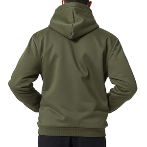 Sweat à capuche zippé double couture pour homme, 240g, en polaire polyester, pull-over entièrement zippé, sweat-shirt personnalisé durable, veste à capuche pour homme, vêtement d'extérieur - Product Image 3