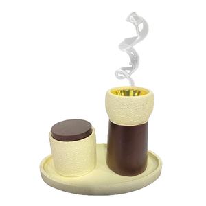 Support de brûleur d'encens arabe avec plateau pour cadeau de ramadan - Product Image 1