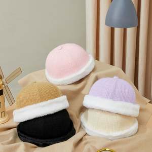 Gorro de Punto Cálido para Hombre y Mujer, Estilo Británico Coreano, 6 Paneles, para Otoño e Invierno, Venta al Por Mayor - Product Image 1