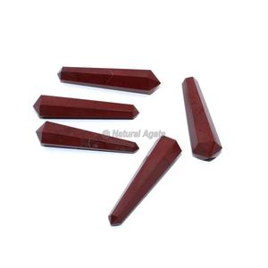 Pierre de Sang Dragon Naturel Point de Crayon Double Terminé Motif à Facettes de Guérison Point de Pierre Précieuse Naturelle - Product Image 3