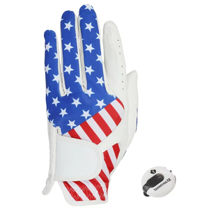 Gants de golf personnalisés OEM haut de gamme pour hommes et femmes, en cuir Cabretta souple, à doigts entiers, professionnels, antidérapants, avec fermeture à enfiler. - Product Image 1