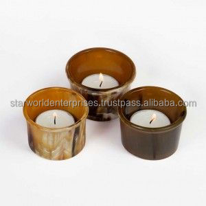 Buffalo Ox Horn-Shaped <b>Candle</b> Stand Other <b>Candle</b> <b>Holders</b> <b>Lanterns</b> & Jars Made in India - Product Image 4