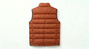 Chaleco Acolchado para Hombre, Color Rostro de Lobo, Cuello Alto, Cierre de Cremallera, Cortavientos, Informal, Ropa de Invierno, Largo Regular - Product Image 2