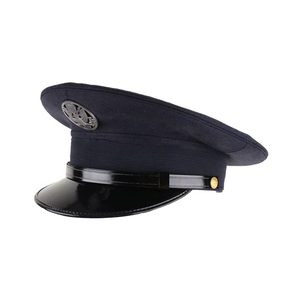 Gorra de Visera Azul Grisácea de Alta Calidad para Piloto Capitán AF con Insignia, Gorra de Visera Hecha a Mano al por Mayor - Product Image 6