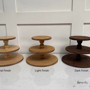 Support à gâteau réglable en bois, écologique et fait main, pour boulangeries et événements - Product Image 1