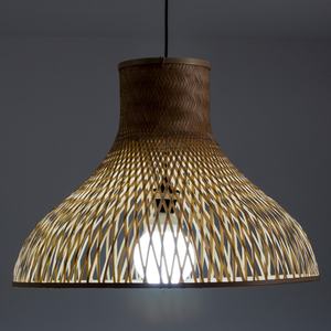 Abat-jour de lustre en bambou et rotin fait main, éclairage durable pour hôtel, vente en gros - Product Image 4
