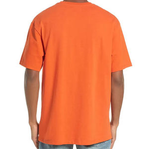 OEM ODM Solid Orange Color Round Neck <b>Collar</b> Men's Active Wear <b>T</b>-<b>Shirts</b> Slim Fit Eco Friendly Men's O Neck <b>Collar</b> Tee <b>Shirts</b> - Product Image 4