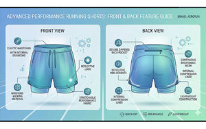 กางเกงขาสั้นกอล์ฟผู้ชาย ผ้าตาข่าย ยืดได้ 4 ทิศทาง ระบายอากาศได้ดี ผลิตจากโพลีเอสเตอร์ 100% สวมใส่สบาย เอวสูง เหมาะสำหรับวิ่งและสไตล์คาร์โก้ - Product Image 3