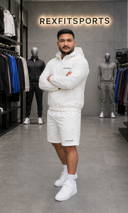 REXFIT SPORTS 2026 Custom <b>White</b> Nylon Windbreaker <b>Jacket</b> and Shorts Set Private Label Streetwear Sportswear Apparel - Product Image 6