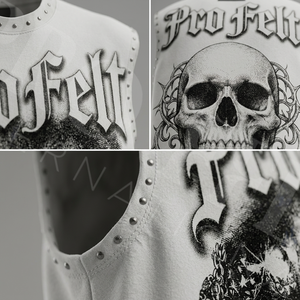 Camiseta sin Mangas de Algodón Personalizada de Estilo Gótico Vintage para Hombre, Camiseta sin Mangas de Alta Calidad, Camiseta de Moda Urbana, Estilo Punk Rock Hip Hop - Product Image 4