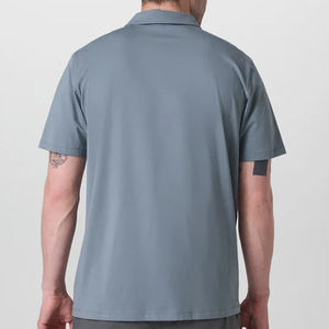 เสื้อยืดผู้ชายแฟชั่นสตรีททรงโอเวอร์ไซส์ สวมใส่สบาย คอปกพับได้ ราคาถูกสำหรับผู้ซื้อจำนวนมาก เสื้อผ้าสำหรับกิจกรรมกลางแจ้ง ปี 2026 พร้อมโลโก้แบบกำหนดเอง - Product Image 6