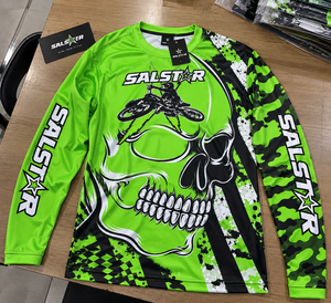 Maillot de course moto personnalisé à manches longues, sublimation, MX Motocross, tout-terrain, vert, fabricant de vêtements de sport OEM - Product Image 6