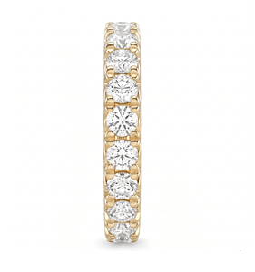 Bague d'éternité en diamant, taille brillant rond, bijoux fins classiques, bague de fiançailles - Product Image 3