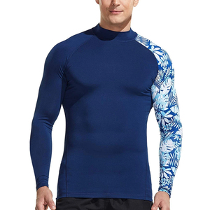 High-Quality 100% Polyester and Spandex Blend Men's <b>Athletic</b> Rash Guard Sports Wear Brand Breathable Quick Dry - Product Image 1