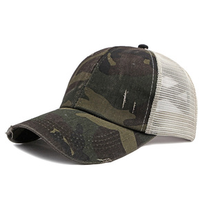 Casquette de baseball en maille bleu marine 6 panneaux réglable unisexe décontractée sportive imperméable en toile respirante tissu délavé sublimation - Product Image 3