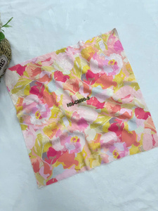 Tissu en mousseline florale 58/60 pouces 100% polyester, voile léger tissé HH-CM90-4, matière pour foulard femme - Product Image 2