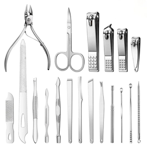 Golden Stainless Steel <b>Manicure</b> Pedicure <b>Kit</b> Includes Nail Cutters Clippers Scissors Straight Sharp Durable Comfortable Grip Eco - Product Image 1