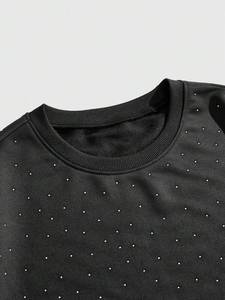 T-shirt de marque de haute qualité 100% coton épais, style hip-hop avec strass, t-shirt imprimé délavé à l'acide pour hommes - Product Image 4