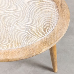 Mesa Auxiliar Vandana Amber de Madera de Mango Natural - Product Image 4