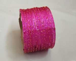 Premium Raindrop <b>Glass</b> <b>Bangles</b> For Girls- Transparent Golden Dotted Texture Unique Style Available In 25 Colors In Best Quality - Product Image 3