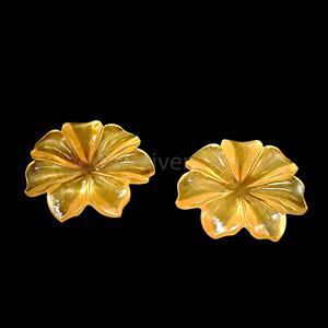 Piedras de piedra lunar de melocotón natural talladas a mano en forma de flor, cuentas de piedras preciosas sueltas de 30 mm para la fabricación de joyas, venta al por mayor de la India - Product Image 5