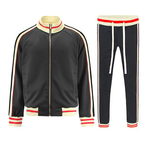 Men's Gym Zipper Tracksuit Stretch Sportswear Full Sleeve Jacket Matching Bottoms Comfortable <b>Athletic</b> Performance Apparel - Product Image 6