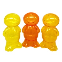 Tirelire amusante en plastique transparent PVC en forme de grenouille pour enfants, jouet de tirelire, environ 13x20cm