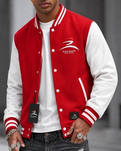 Chaquetas Varsity de Invierno para Hombre con Capucha, de Alta Calidad, 100% Lana, Impermeables, de Dos Tonos, con Cierre Frontal y Logotipo - Product Image 3