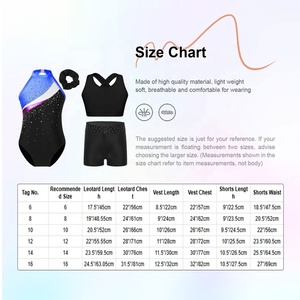 Costume de danse lyrique et de gymnastique pour filles de 6 à 16 ans, justaucorps avec veste et short, ensembles pour spectacle sur scène, compétition, spectacle scolaire - Product Image 6