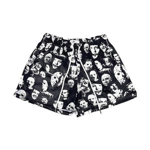 Pantalones Cortos de Mezclilla Estampados para Hombre, Diseño de Calavera, Cintura con Cordón, para Invierno y Verano, Transpirables, Estilo Deportivo, Diseño Multicolor - Product Image 6