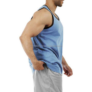 Camiseta sin Mangas Extra Grande para Hombre, Personalizable, de Algodón y Elastano, para Verano, Estilo Urbano, Cuello Redondo - Product Image 3