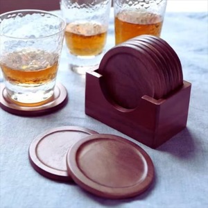 Posavasos de Madera de Nogal para Tazas de Té, Estilo Moderno, Simple, Aislante, Resistente a la Humedad, Reutilizable - Product Image 5