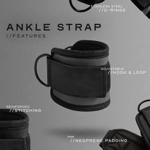 Sangle de cheville tendance fabriquée sur mesure, couleur unie, avec logo et impression personnalisés, pour la musculation et l'haltérophilie - Product Image 2