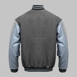 Vestes à manches en cuir avec logo personnalisé Vestes de baseball Letterman Vestes en cuir de laine - Product Image 5