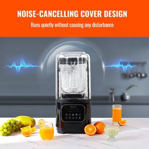 Frullatore Professionale Commerciale a 9 Velocità con Caraffa in Plastica da 68 oz in Acciaio Inossidabile, Frullatori da Banco Commerciali con Protezione - Product Image 5