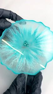 Sous-verres en résine faits à la main de haute qualité - Style méditerranéen, résistants à la chaleur, écologiques, non toxiques pour la maison, l'hôtel, les mariages et les fêtes - Product Image 2