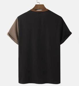 T-shirt pour homme à manches courtes, col rond, coupe classique, 100% coton, 160g, tissu anti-rides de haute qualité, service OEM, fabricant - Product Image 2