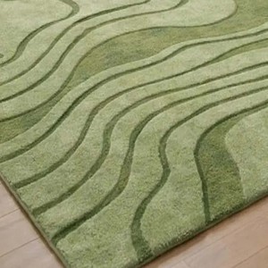 Green Abstract Wave Area Rug Modern Hand Tufted Soft Carpet Large Living Room Bedroom Decorative Indoor <b>Floor</b> Rug Home Decor - Product Image 5