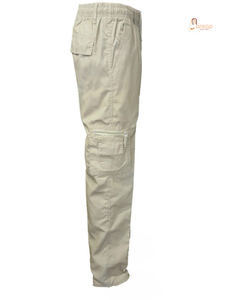 กางเกงขายาวทรงตรงเอวสูงหลายกระเป๋าสำหรับผู้ชาย สไตล์ลำลองแนวสตรีทแวร์ กางเกงคาร์โก้ขนาดใหญ่ ผ้าฝ้าย 100% น้ำหนักเบา พลัสไซส์ - Product Image 2