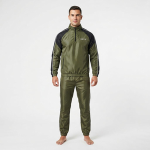 Ensemble de survêtement coupe-vent en nylon imprimé sur mesure, veste à col montant entièrement zippée et pantalon, collection de vêtements de sport légers - Product Image 3