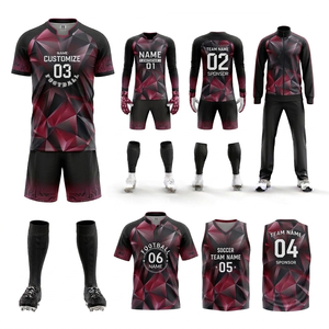 ชุดฟุตบอลแบบซับลิเมชั่นสั่งทำพิเศษ เสื้อ กางเกงขาสั้น ระบายอากาศได้ดี น้ำหนักเบา แห้งเร็ว สำหรับผู้ใหญ่ ชุดทีม - Product Image 6