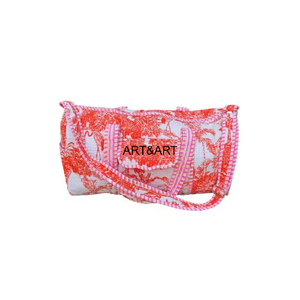 กระเป๋าโท้ทผ้าฝ้ายแท้ 100% สีสันสดใส งานแฮนด์เมด ขนาดใหญ่ แบบมีซิปเปิด-ปิด สไตล์วินเทจ เหมาะสำหรับผู้หญิง นักเดินทาง และกระเป๋าเดินทางสำหรับวันหยุดสุดสัปดาห์ - Product Image 1